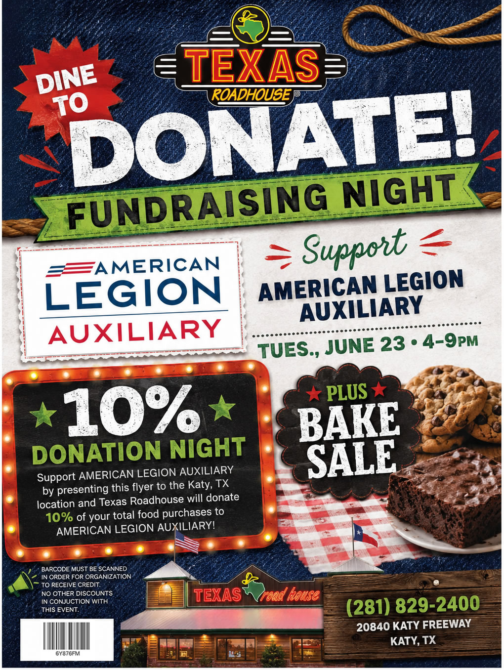Fundraising Dinner at Texas Roadhouse